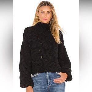Free People Black Turtleneck Sweater